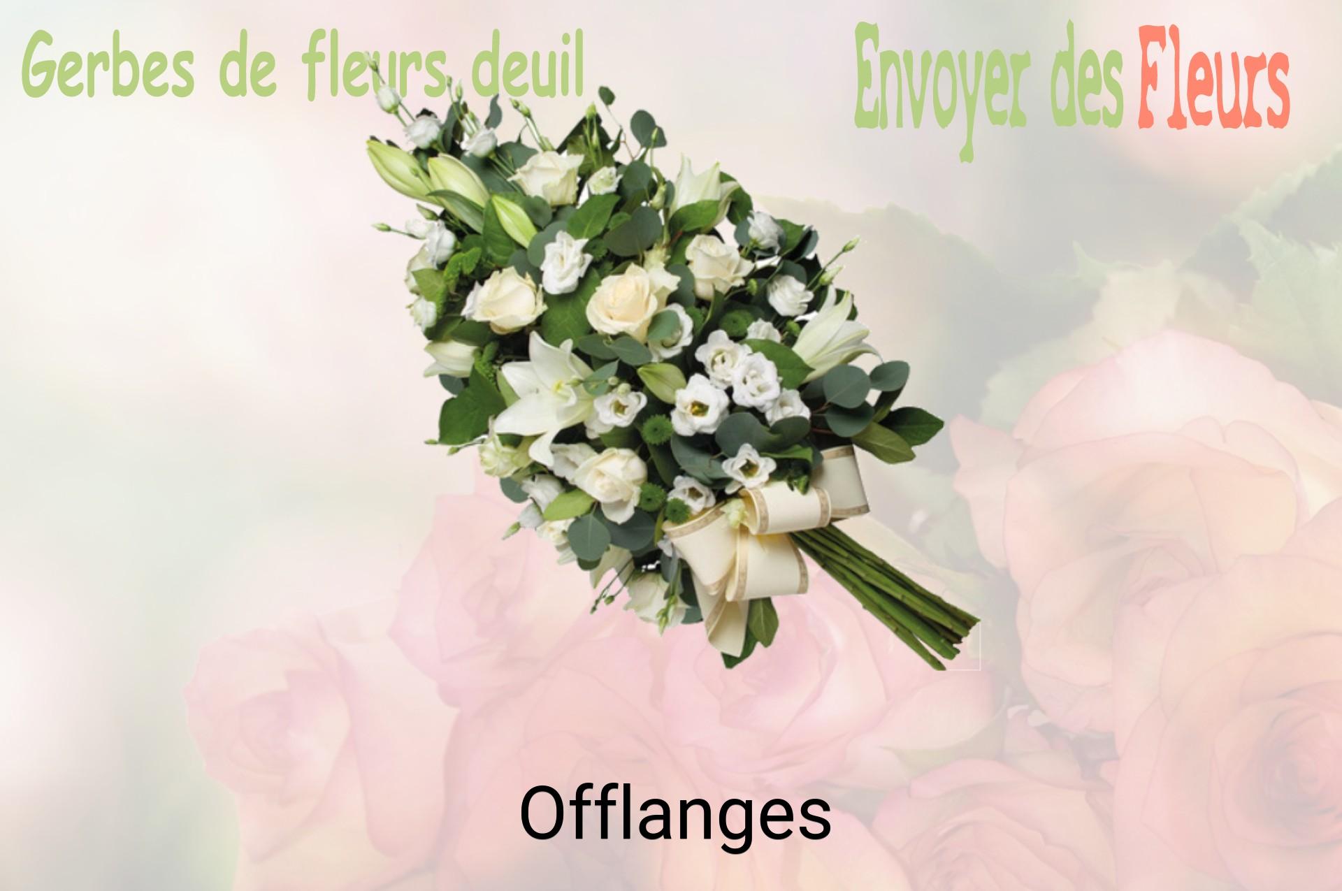 Gerbe de fleurs de deuil livrée à Offlanges